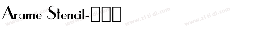 Arame Stencil字体转换
